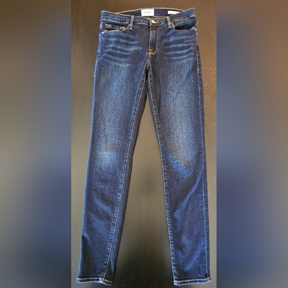 Frame Denim Women's Skinny Jeans - Dark Blue - Picture 3 of 9